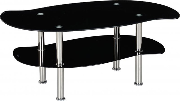Colby Coffee Table in Black Glass